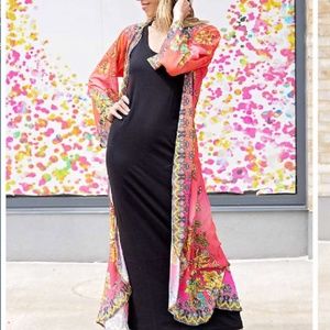Ranee's Embellished Flare Sleeve Duster
